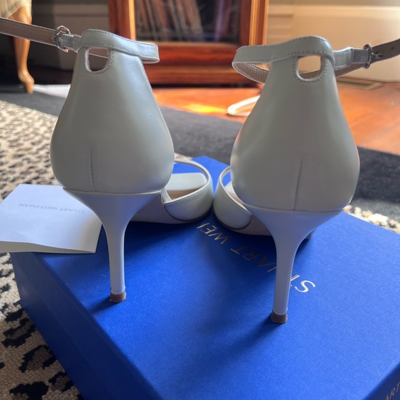 Stuart Whitman Allison 85 white sandal heels - Picture 6 of 8